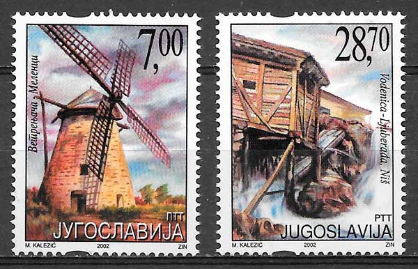 sellos arquitectura Yugoslavia 2002