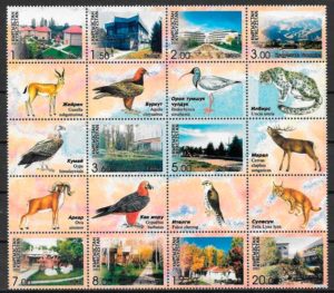 coleccion sellos arquitectura Kirgikistan 2003