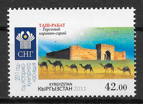 coleccion sellos turismo Kirgikistan 2011