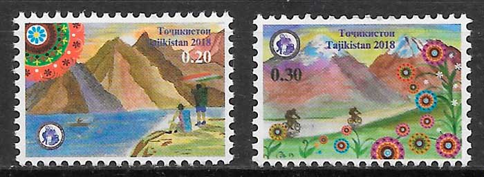 filatelia turismo Tajikistan 2018