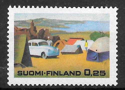 sellos turismo Finlandia 1968