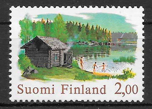 filatelia coleccion turismo Finlandia 1977