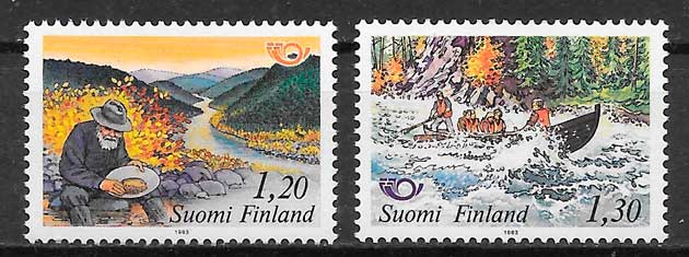 filatelia turismo Finlandia  1983