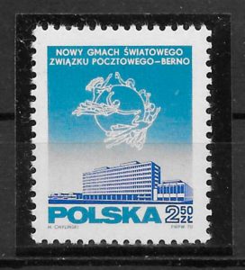 filatelia arquitectura Polonia 1970