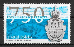 filatelia arquitectura Polonia 2007