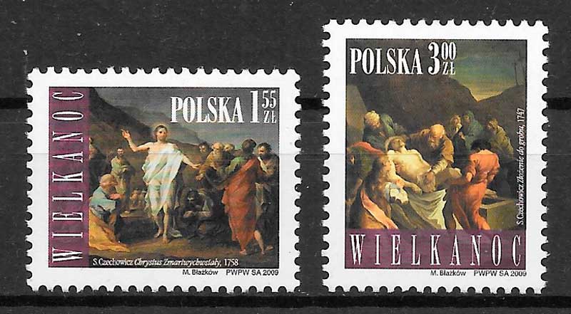 sellos pintura Polonia 2009