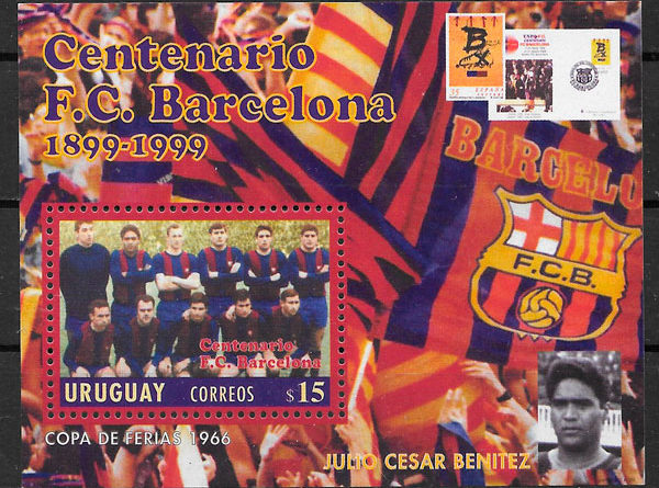 sellos fútbol Uruguay 1999