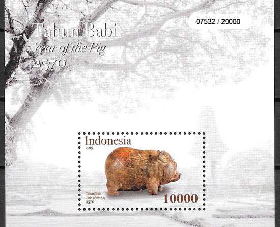 sellos año lunar Indonesia 2019