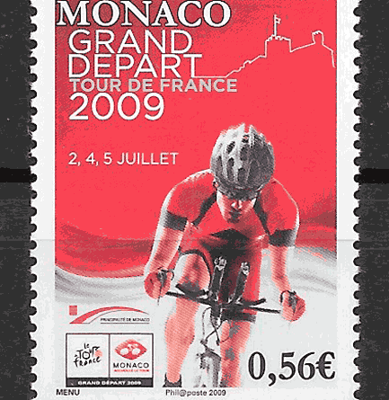 filatelia colección deporte Mónaco 2009