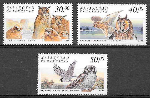 coleccion sellos fauna KAZSATAN 2001