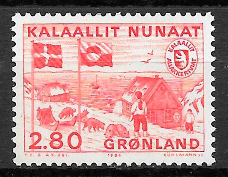 filatelia turismo Groenlandia 1986