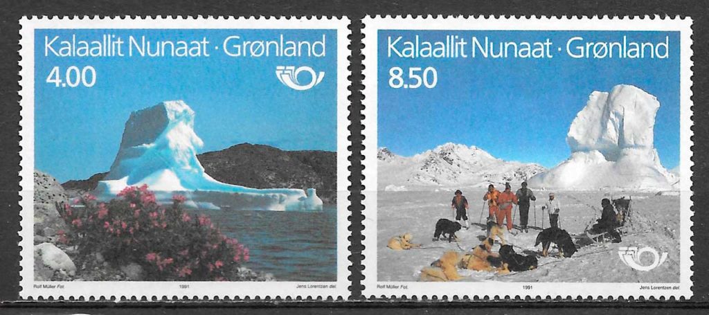 filatelia turismo Groenlandia 1991