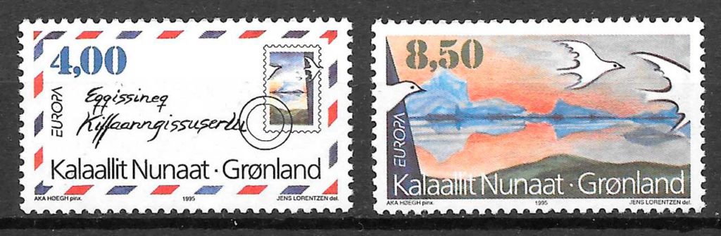 sellos Europa Groenlandia 1995