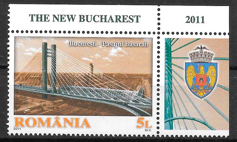 coleccion sellos arquitectura Rumania 2011