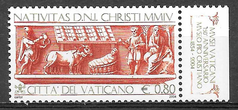 coleccion sellos navidad Vaticano 2004