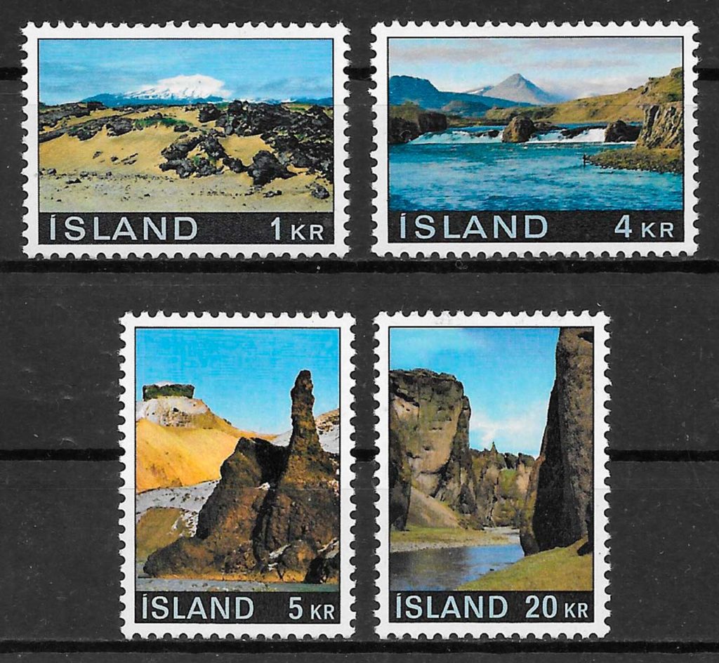 filatelia coleccion turismo Islandia 1970
