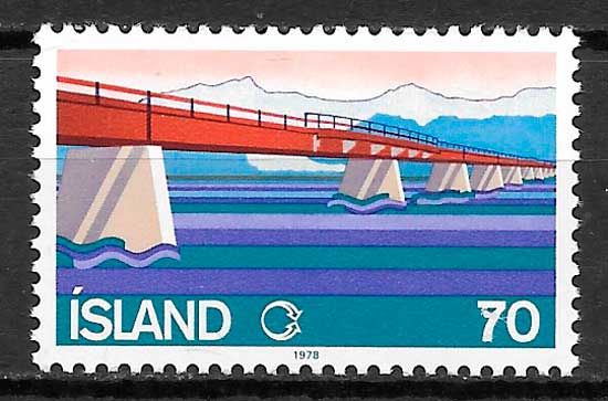 coleccion sellos arquitectura Islandia 1978