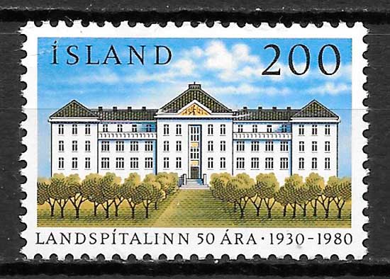 filatelia arquitectura Islandia 1980