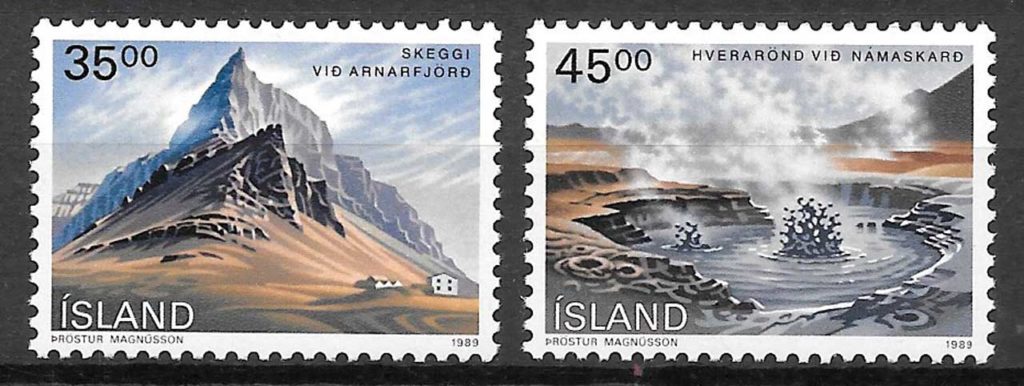 filatelia turismo Islandia 1989