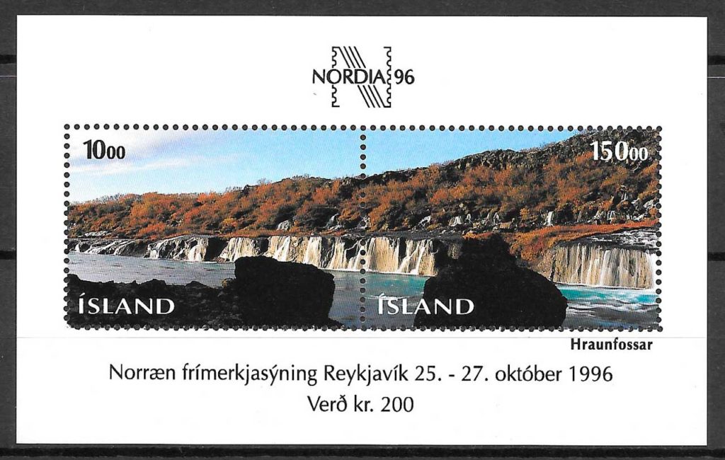 filatelia coleccion turismo Islandia 1995