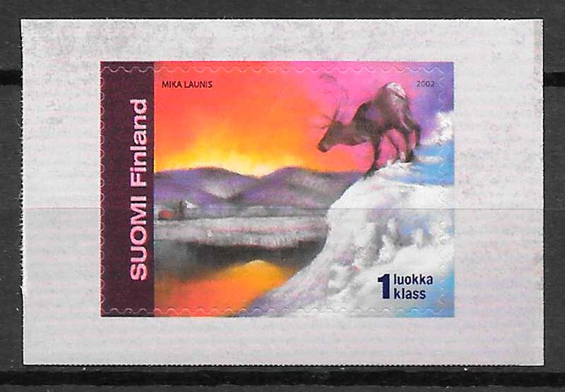 coleccion sellos fauna Finlandia 2002