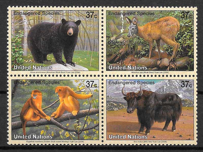 sellos fauna Naciones Unidas New York 2004