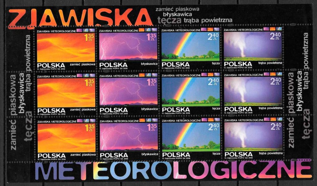 sellos temas varios Polonia 2008