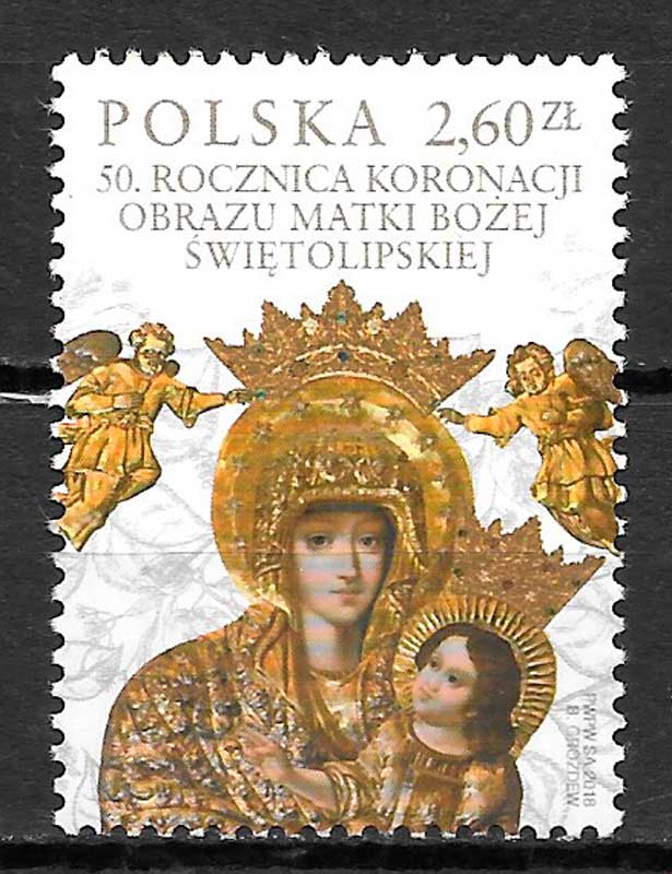 coleccion sellos pintura Polonia 2018